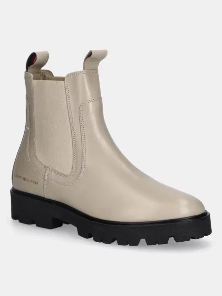 Tommy Hilfiger De piele ghete chelsea CHELSEA bej