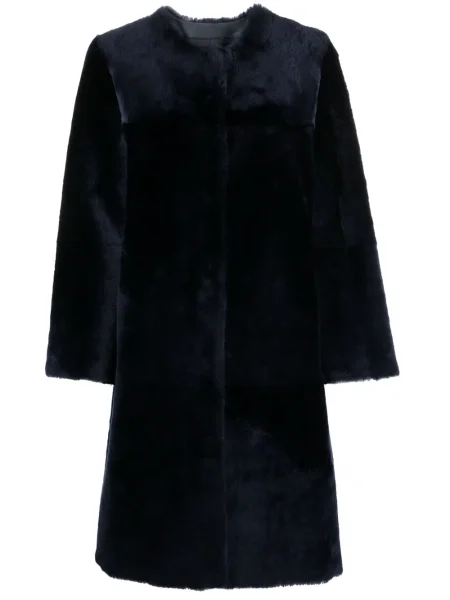 Kožený oboustranný kabát Liska modrý