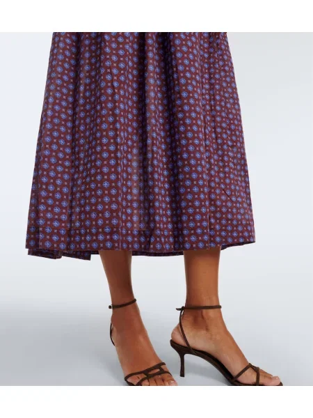 Rochie midi Dôen cu imagine violet