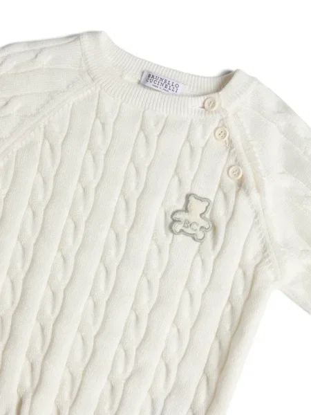 Sweter dziecięcy Brunello Cucinelli biały