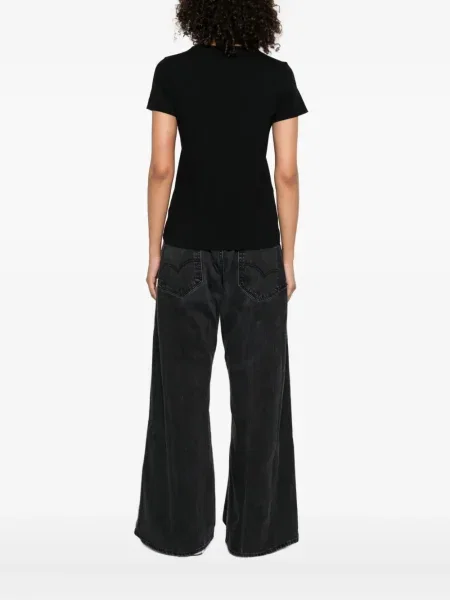 Tricou Pinko cu broderie negru