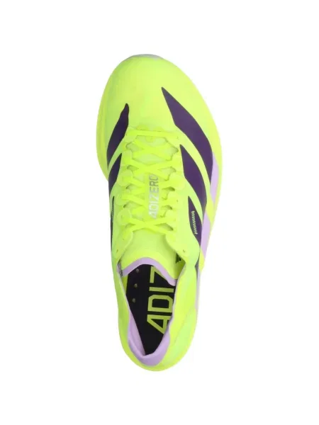 Sneakerși Adidas Adizero din piele cu dungi cu autograf galben