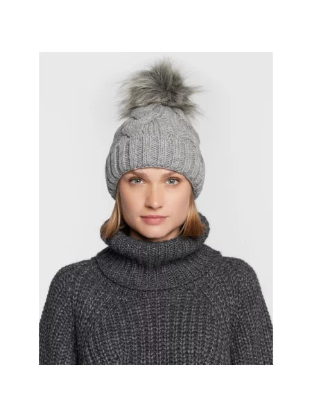 Шапка зимова 4F cold light grey melange сіра