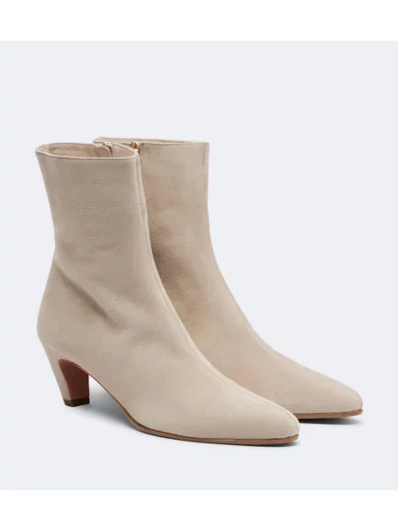 Cizme scurte Aquazzura din piele de căprioară gri