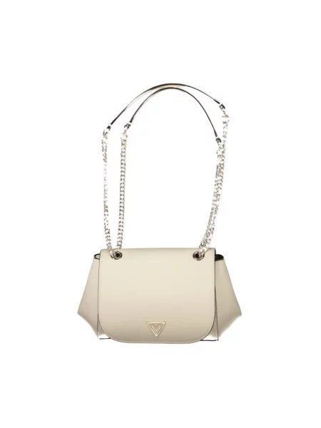 Lniana torebka crossbody Guess biała