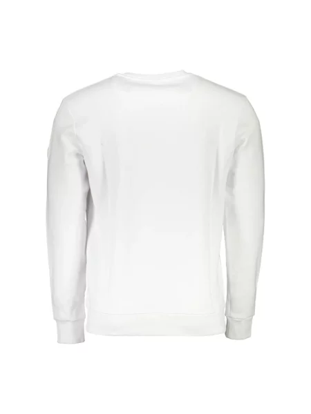 Bluza z kapturem North Sails z okrągłym dekoltem klasyczna z autografem biała