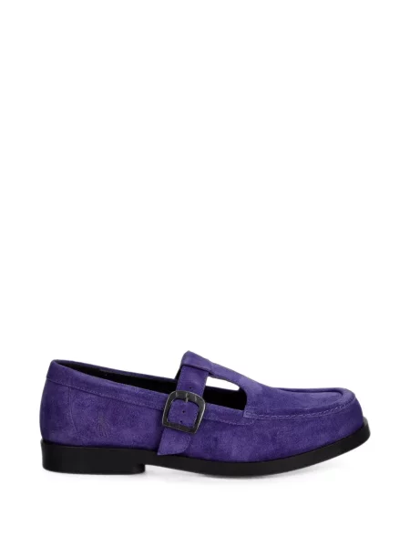 Pantofi cu toc Fly London din piele de căprioară cu cataramă violet