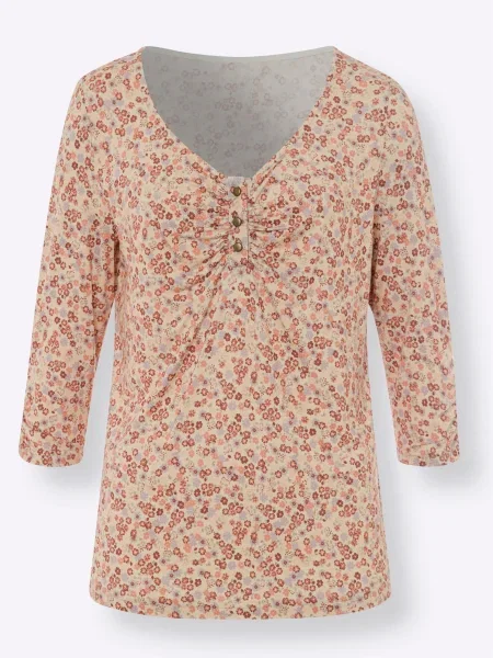 Heine Majica svijetloplava / čokolada / cappuccino / ciglasto crvena