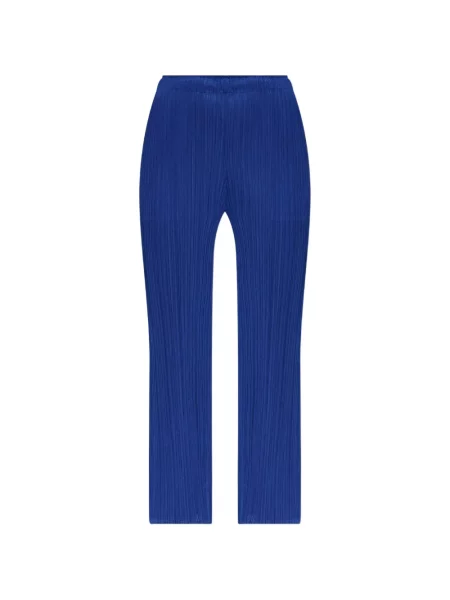 Pantaloni Pleats Please Issey Miyake albastru