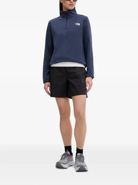Суичър с цип The North Face бродиран синьо