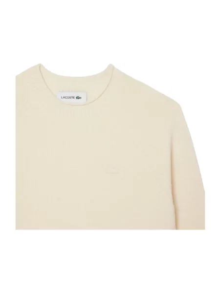 Dzianinowy sweter Lacoste beżowy