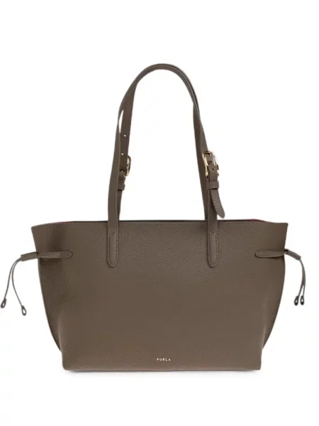Geantă shopper Furla din piele maro