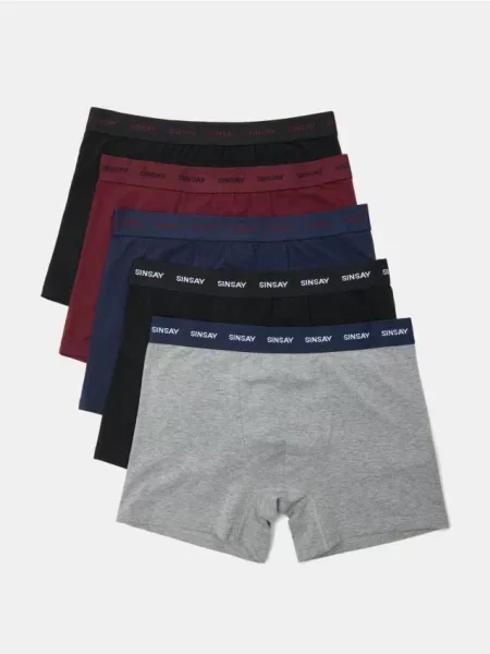 Sinsay Boxerky Long – balení 5 kusů námořnická modrá