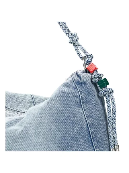 Geanta crossbody Desigual cu autograf albastru