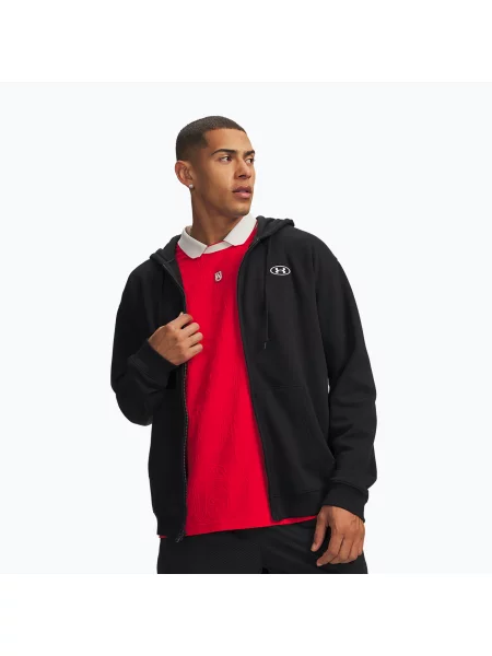 Hanorac din fleece Under Armour din fleece alb