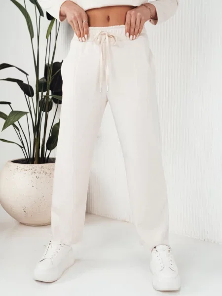 Spodnie wide leg LURION ecru Dstreet