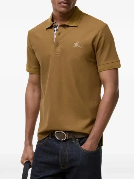 Tricou polo Burberry maro