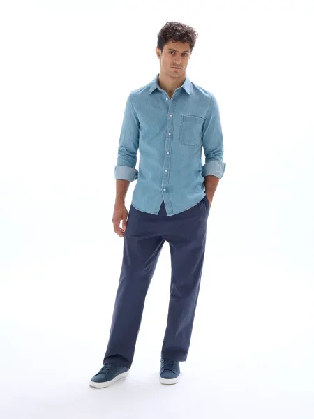 Pantaloni Celio albastru