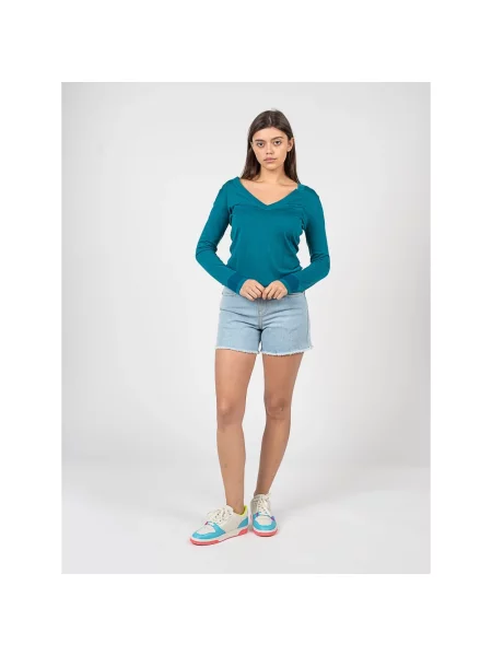 Dzianinowy sweter Pinko elegancki niebieski