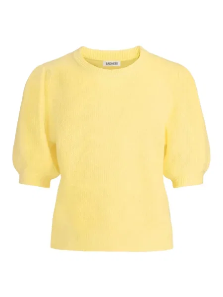 Sweter Ladneri z kaszmiru żółty
