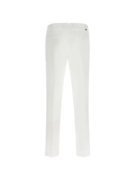 Pantaloni Pt Torino plisate stretch alb