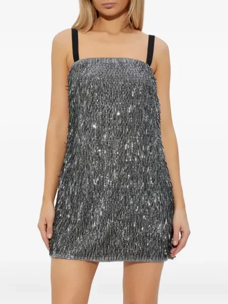 Rochie Dolce & Gabbana cu mărgele de costum gri