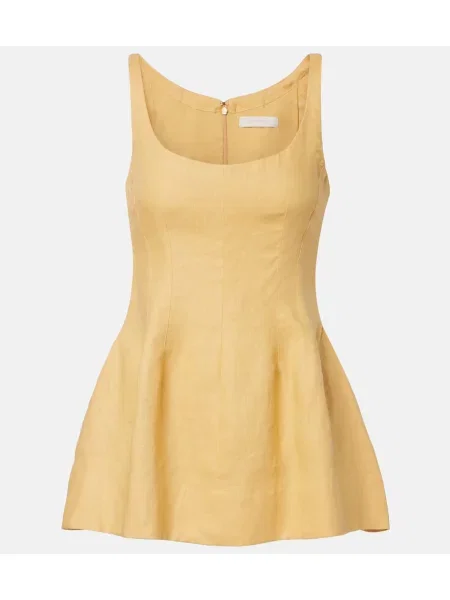 Cu peplum top Faithfull de in galben