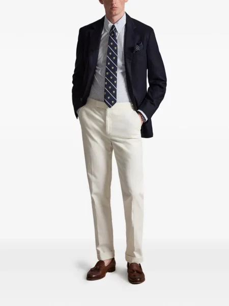 Șosete Polo Ralph Lauren cu model herringbone cu broderie plasă albastru