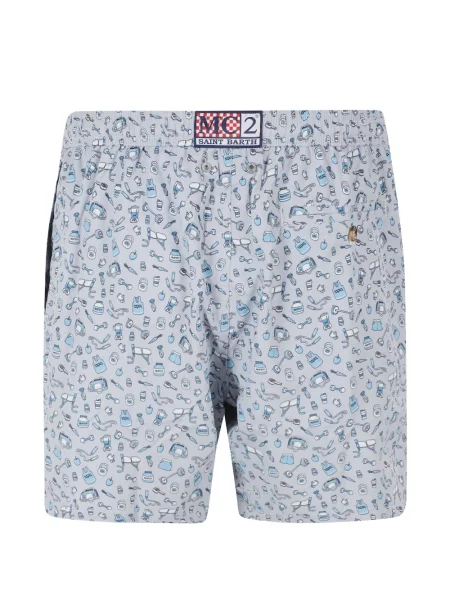 Slip de baie Mc2 Saint Barth cu imagine albastru