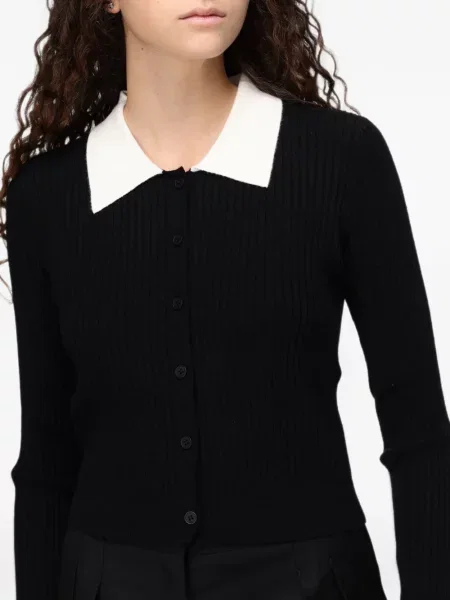 Gulerat tricou polo Mar De Margaritas tricotate negru