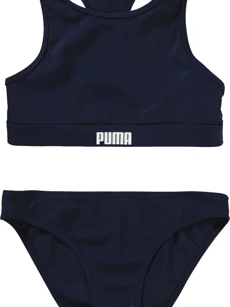 PUMA Costum de baie două piese bleumarin alb