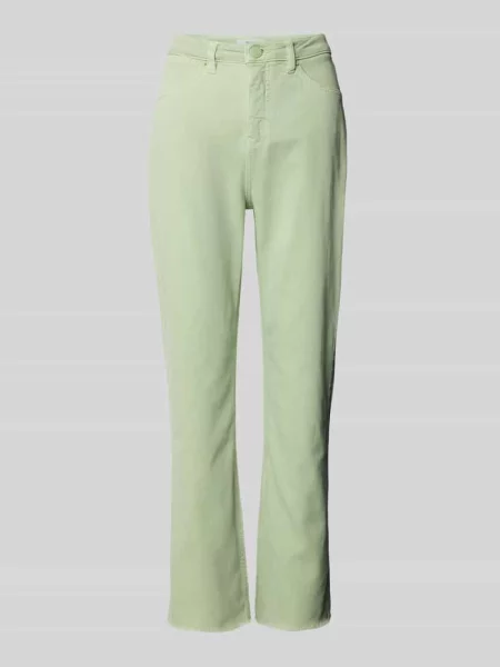 Jeansy o kroju tapered fit z dołem bez wykończenia model ‘Eboni’ Opus