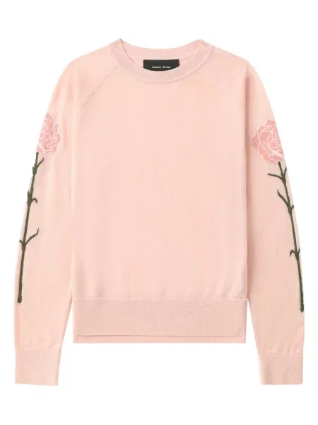 Pulover Simone Rocha cu model floral roz