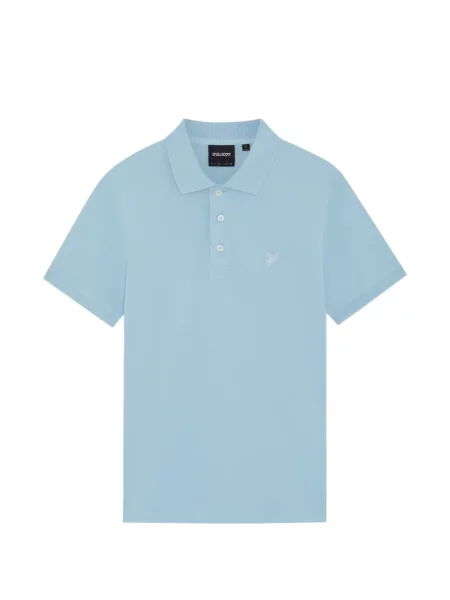 Tricou polo Lyle & Scott cu broderie albastru