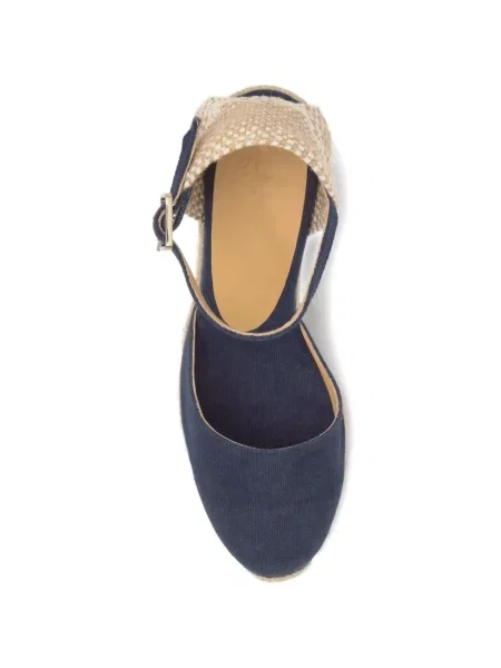 Espadrile Castaner cu pană albastru