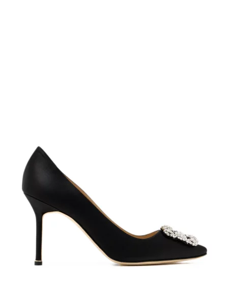 Pantofi cu toc Manolo Blahnik cu cataramă negru