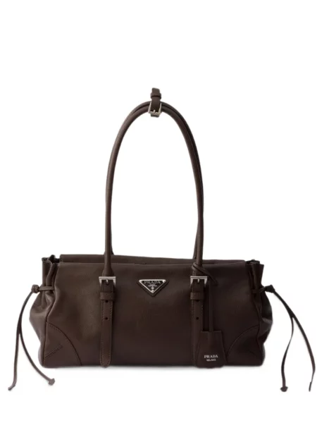 Shopper kabelka Prada hnedá