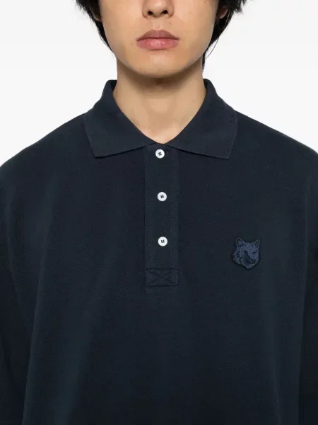 Polo Maison Kitsune albastru