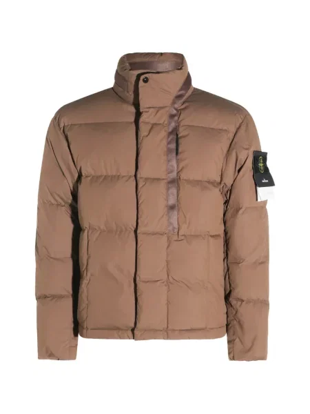 Matlasat geacă Stone Island cu strasuri maro