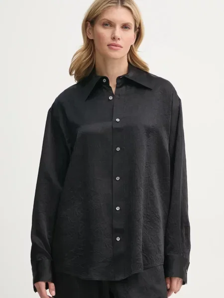 Filippa K camasa femei cu guler clasic relaxed negru