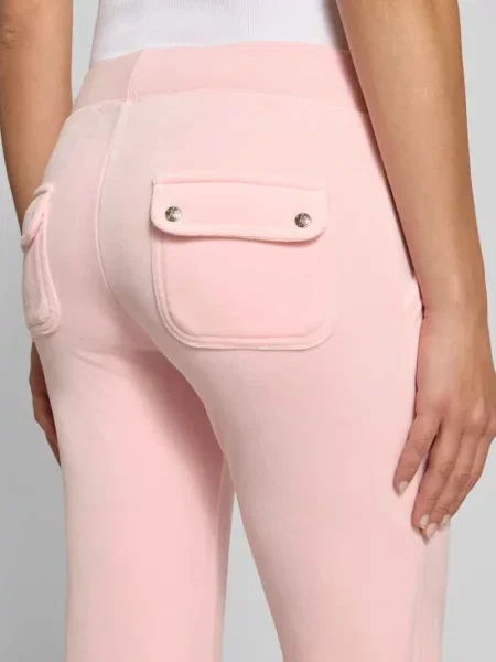 Spodnie dresowe z elastycznym ściągaczem Juicy Couture różowy