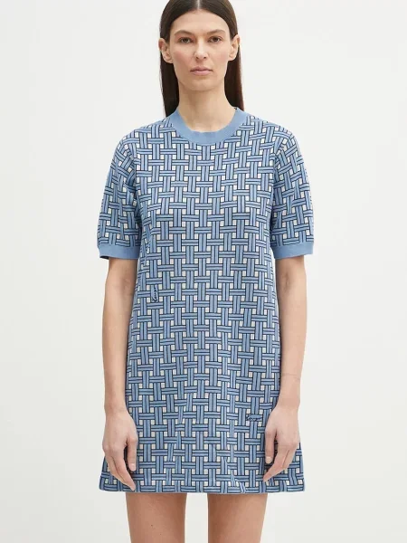 Kenzo rochie mini drept albastru