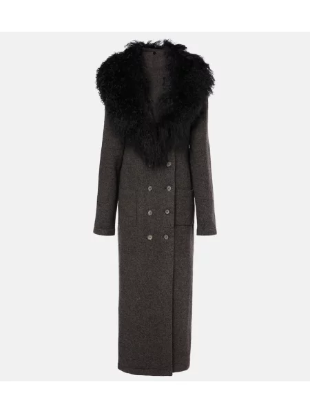 Kašmirski plašč Magda Butrym iz kašmirja rjava