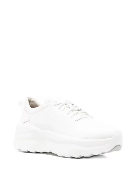 Sneakerși Geox cu șireturi din dantelă alb