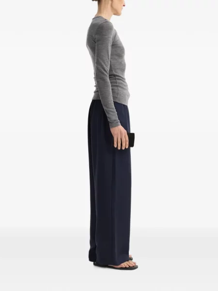 Lung tricou Róhe tricotate gri
