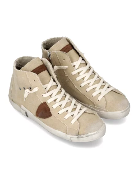 Buty do tenisa Philippe Model skórzane do tenisa beżowe
