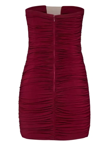 Rochie mini Nensi Dojaka plasă drapată de costum roșu
