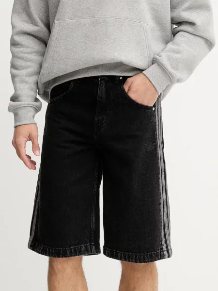 Džínové šortky adidas Originals Firebird černá