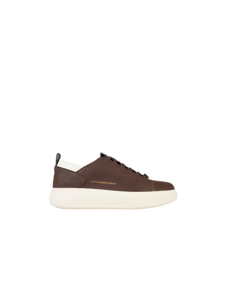 Sneakersy Alexander Smith brązowe