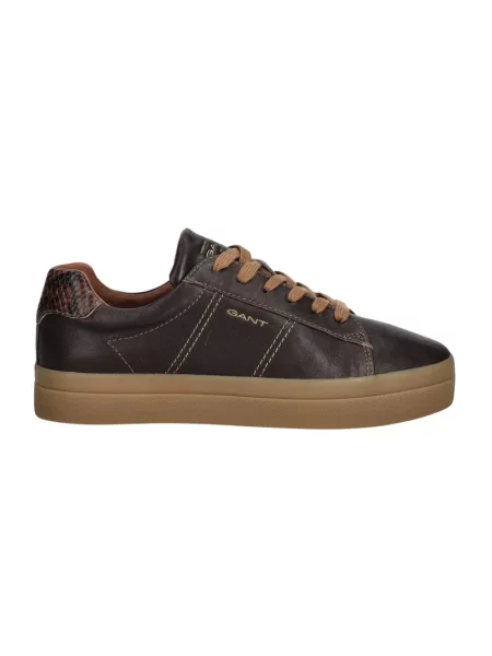Sneakersy Gant skórzane brązowe